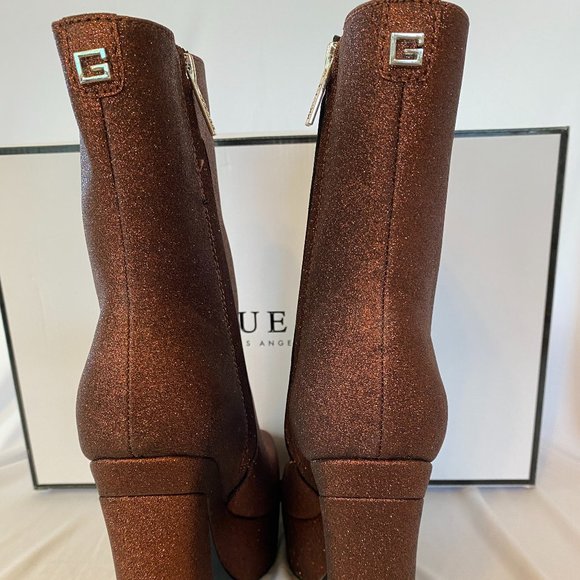 GUESS Byra Platform Booties- Bronze Size 9M - Picture 6 of 7